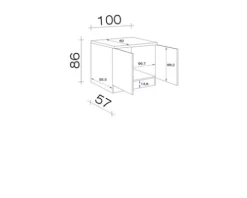 Flex Well Spülenschrank Varo BxTxH 100 x 60 x 86 cm weiß matt zerlegt Anschlag links rechts 00011053