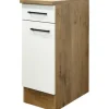 Flex Well Unterschrank mit Schublade und Drehtür Vintea BxTxH 30 x 60 x 85 cm magnolienweiss matt zerlegt Anschlag reversibel 00011640