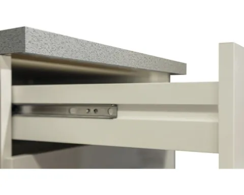 Flex Well Unterschrank mit Schublade und Drehtür Speed BxTxH 50 x 50 x 85 cm weiß matt zerlegt Anschlag reversibel 00005343