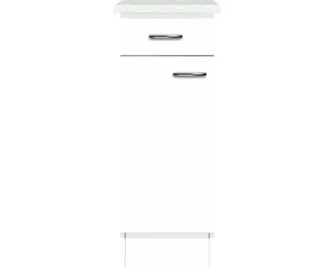 Flex Well Unterschrank mit Schublade und Drehtür Wito BxTxH 30 x 60 x 85 cm weiß matt zerlegt Anschlag reversibel 00006930