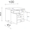 Flex Well Unterschrank mit Schublade und Drehtür Oslo BxTxH 100 x 50 x 85 cm sonoma eiche matt zerlegt Anschlag links rechts 00010513