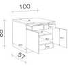 Flex Well Unterschrank mit Schublade und Drehtür Lucca BxTxH 100 x 60 x 85 cm weiß matt zerlegt Anschlag links rechts 00010751