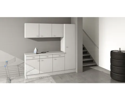 Flex Well Unterschrank mit Schublade und Drehtür Speed BxTxH 100 x 50 x 85 cm weiß matt zerlegt Anschlag links rechts 00005347