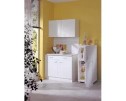 Flex Well Unterschrank mit Schublade und Drehtür Speed BxTxH 100 x 50 x 85 cm weiß matt zerlegt Anschlag links rechts 00005347