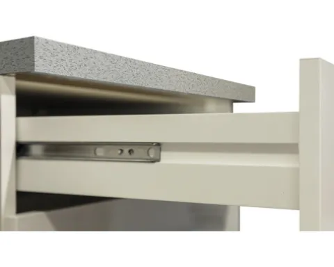 Flex Well Unterschrank mit Schublade und Drehtür Speed BxTxH 100 x 50 x 85 cm weiß matt zerlegt Anschlag links rechts 00005347