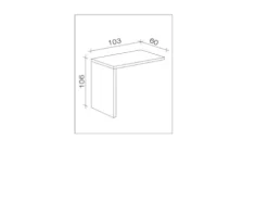 Flex Well Winkeltisch Morena / Santo / Tiago BxTxH 60 x 103 x 106 cm san remo eiche hell matt zerlegt 00011158
