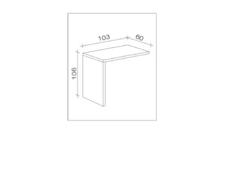 Flex Well Winkeltisch Morena / Santo / Tiago BxTxH 60 x 103 x 106 cm san remo eiche hell matt zerlegt 00011158