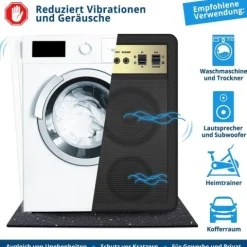 FLOORDIREKT Antivibrationsmatte - als rutschfeste Unterlage - Stärke 3 mm - 90 x 100 cm