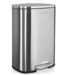 FLOORDIREKT Mülleimer Dustin - aus Edelstahl - Absenkautomatik - 50 L