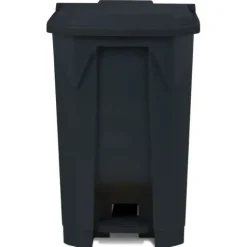 FLOORDIREKT Mülleimer Olaf Step-On Abfalleimer Tretmülleimer Universal Grau 80 Liter