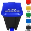 FLOORDIREKT Mülleimer Olaf Step-On Abfalleimer Tretmülleimer Universal Blau 80 Liter