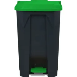 FLOORDIREKT Mülleimer Olaf Step-On Abfalleimer Tretmülleimer Universal Grün 80 Liter