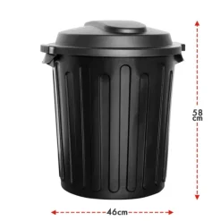 FLOORDIREKT Mülleimer Robin 60L Abfalleimer mit Deckel Geruchsdicht Hygienisch