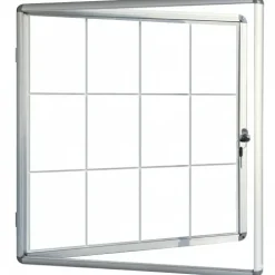 FLOORDIREKT Schaukasten Premium - Acrylglas Magnetisch Beschreibbar Alu-Rahmen - 12 x A4