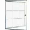 FLOORDIREKT Schaukasten Premium - Acrylglas Magnetisch Beschreibbar Alu-Rahmen - 9 x A4