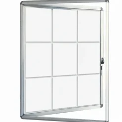 FLOORDIREKT Schaukasten Premium - Acrylglas Magnetisch Beschreibbar Alu-Rahmen - 9 x A4