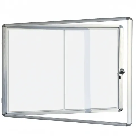 FLOORDIREKT Schaukasten Premium - Acrylglas Magnetisch Beschreibbar Alu-Rahmen - 2 x A4