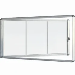 FLOORDIREKT Schaukasten Premium - Acrylglas Magnetisch Beschreibbar Alu-Rahmen - 3 x A4