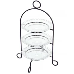 FRANK FLECHTWAREN | Etagere, 4tlg., METALL, Ø 29 x 45 cm, Teller Ø 20 cm