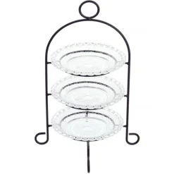FRANK FLECHTWAREN | Etagere, 4tlg., METALL, Ø 29 x 45 cm, Teller Ø 20 cm
