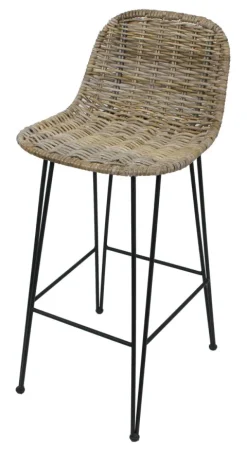 FRANK FLECHTWAREN | Rattanbarstuhl Modern Line, RATTAN, 40 x 42 x 91 cm, Sitzhöhe 67 cm, Stückpreis