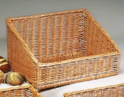 FRANK FLECHTWAREN | Regalkorb Natur, WEIDE, Breite 50 cm, Tiefe 40 cm, vordere Höhe 13 cm, hintere Höhe 27 cm