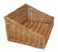 FRANK FLECHTWAREN | Regalkorb Natur, WEIDE, Breite 50 cm, Tiefe 40 cm, vordere Höhe 13 cm, hintere Höhe 27 cm