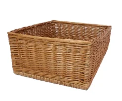 FRANK FLECHTWAREN | Regalkorb Natur, WEIDE, Breite 40 cm, Tiefe 50 cm, vordere Höhe 13 cm, hintere Höhe 22 cm