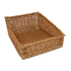 FRANK FLECHTWAREN | Regalkorb Natur, WEIDE, Breite 40 cm, Tiefe 50 cm, vordere Höhe 13 cm, hintere Höhe 22 cm