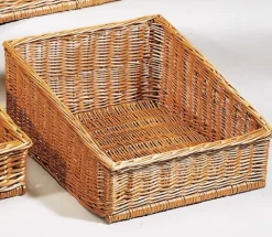 FRANK FLECHTWAREN | Regalkorb Natur, WEIDE, Breite 40 cm, Tiefe 50 cm, vordere Höhe 13 cm, hintere Höhe 22 cm