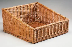 FRANK FLECHTWAREN | Regalkorb Natur, WEIDE, Breite 45 cm, Tiefe 45 cm, vordere Höhe 13 cm, hintere Höhe 22 cm