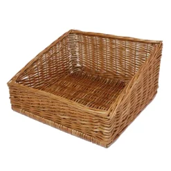 FRANK FLECHTWAREN | Regalkorb Natur, WEIDE, Breite 45 cm, Tiefe 45 cm, vordere Höhe 13 cm, hintere Höhe 22 cm