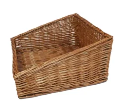 FRANK FLECHTWAREN | Regalkorb Natur, WEIDE, Breite 45 cm, Tiefe 45 cm, vordere Höhe 13 cm, hintere Höhe 22 cm