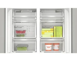 French Door Kühlschrank Bosch BxHxT 90,5 x 183 x 73,1 cm Kühlteil 375 l Gefrierteil 199 l silber KFD96APEA