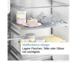 French Door Kühlschrank Bosch BxHxT 90,5 x 183 x 73,1 cm Kühlteil 375 l Gefrierteil 199 l silber KFD96APEA