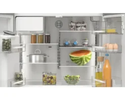 French Door Kühlschrank Bosch BxHxT 90,5 x 183 x 73,1 cm Kühlteil 375 l Gefrierteil 199 l silber KFD96APEA
