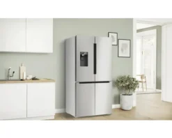 French Door Kühlschrank Bosch BxHxT 90,5 x 183 x 73,1 cm Kühlteil 375 l Gefrierteil 199 l silber KFD96APEA
