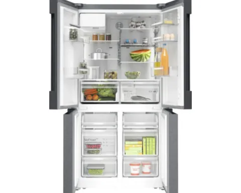 French Door Kühlschrank Kühl- und Gefrierkombination Bosch KFI96AXEA BxHxT 90,5 x 183 x 73,1 cm Kühlteil 375 l Gefrierteil 199 l