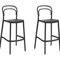 Garten-Barhocker 2er Set PORANO Schwarz