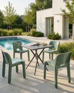 Gartenstuhl 4er Set BETIM Grün