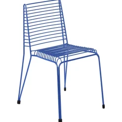 Gartenstuhl 2er Set CHIEVE Metall Blau