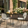Gartenstuhl 2er Set IKARIA Metall Cremeweiß