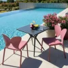 Gartenstuhl 2er Set LARISSA stapelbar Rosa