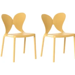 Gartenstuhl 2er Set LARISSA stapelbar Gelb