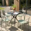Gartenstuhl 4er Set MALEVIZI stapelbar Hellgrün