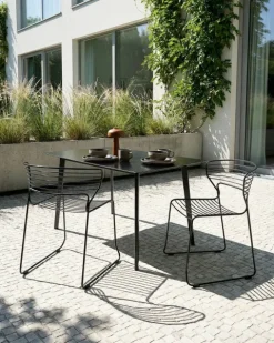 Gartenstuhl 2er Set PISTOIA Metall Schwarz