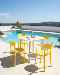 Gartenstuhl 4er Set VIESTE Gelb