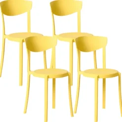 Gartenstuhl 4er Set VIESTE Gelb