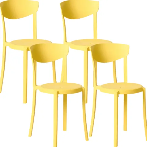 Gartenstuhl 4er Set VIESTE Gelb