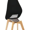 Gartenstuhl Veba Keeve 83 x 47 x 53 cm Holz schwarz
